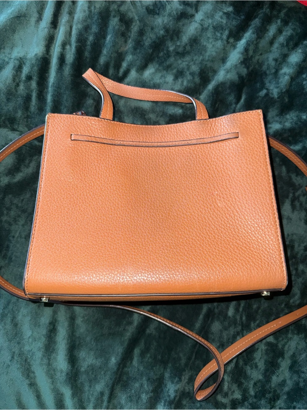 kate spade Pebbled Leather Tassel Tote in Cognac Brown - Picture 3 of 3